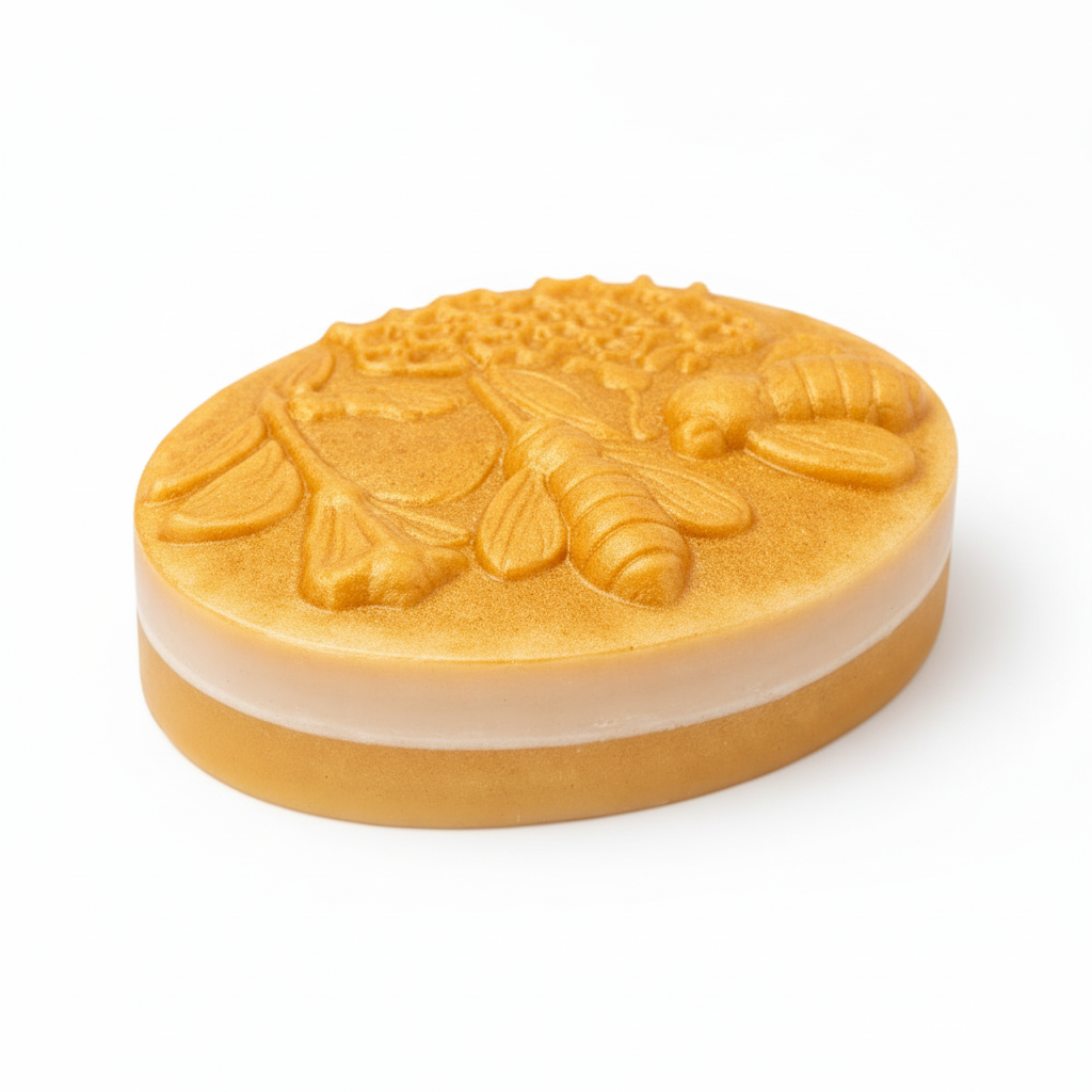 Honey Bee Soap Bar White Background
