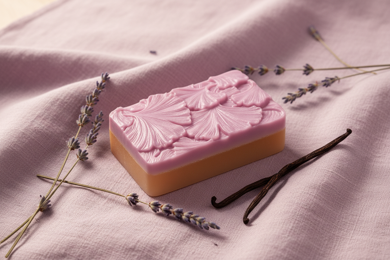 Lavender Vanilla Soap Bar Styled