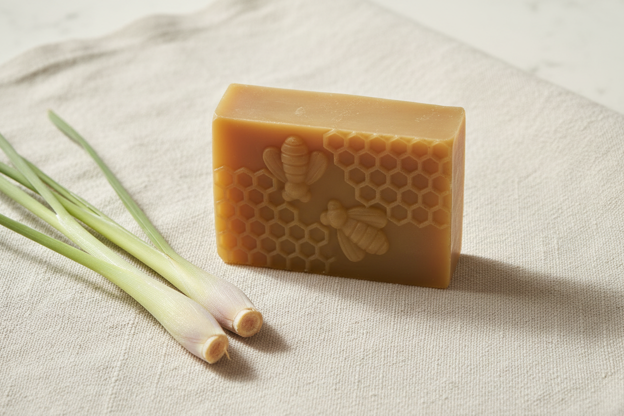 Lemongrass Honeycomb Soap Bar Simple Styled